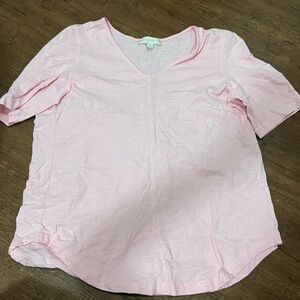 Suzanne Betro Light Pink Short Sleeve Top